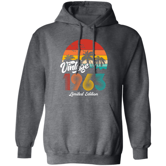 Vintage 1963, 1963 Birthday, 1963 Limited Edition, 1963 Retro Pullover Hoodie