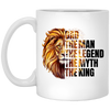 Dad Lion, The Man, The Legend, The Myth, The King White Mug