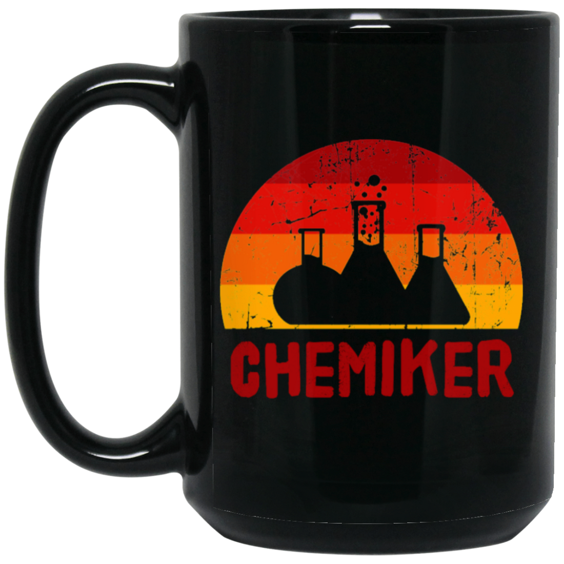 Chemistry Best Gift, Chemistry Science, Chemiker Gift, Retro Chemistry Black Mug