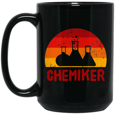Chemistry Best Gift, Chemistry Science, Chemiker Gift, Retro Chemistry Black Mug