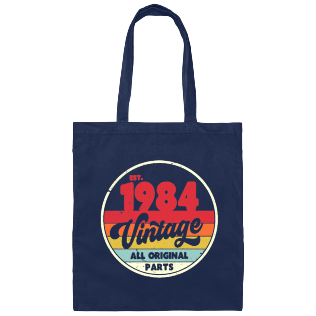 1984 Vintage Design, Retro 1984 Bitthday Canvas Tote Bag