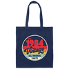 1984 Vintage Design, Retro 1984 Bitthday Canvas Tote Bag