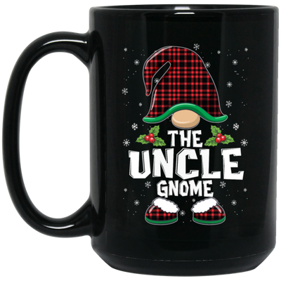 The Uncle Gnome Present For Family, Xmas Cute Gnome Lover Black Mug