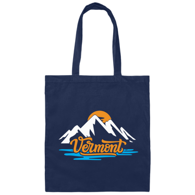 Retro Vintage Cool Vermont Mountains Gift Canvas Tote Bag