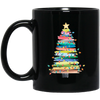Xmas Tree Watercolor Style, Watercolor Xmas Tree, Merry Christmas, Trendy Christmas Black Mug