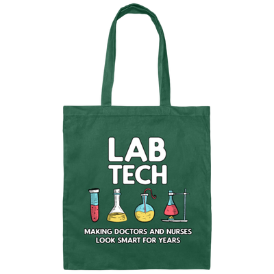 Lab Tech Laboratory, Funny Lab Tech Gift Canvas Tote Bag