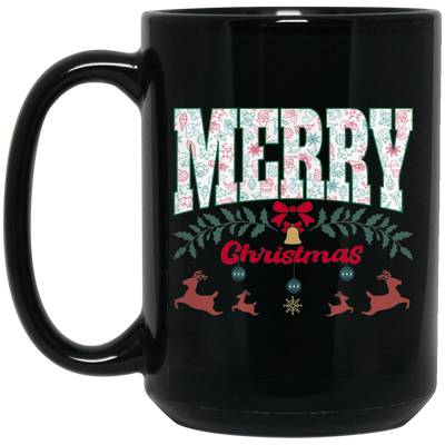 Merry Christmas, Best Christmas, Cute Reindeer, Merry Christmas, Trendy Christmas Black Mug