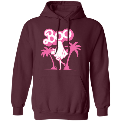 Maliboo, Ghost Boo, Ghost Pink, Pinky Ghost, Woman Boo Pullover Hoodie