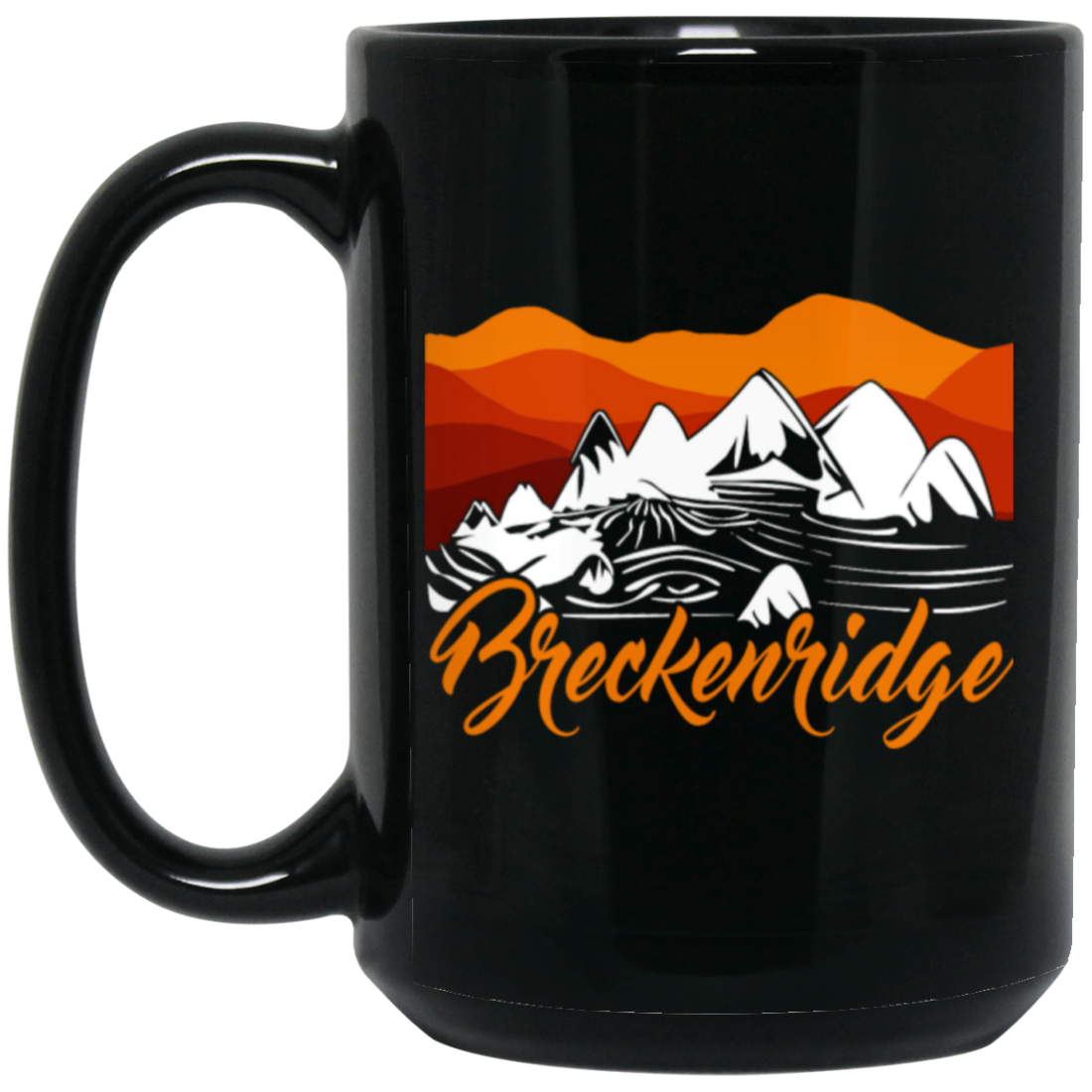 Breckenridge Vintage, Retro Colorado, Ski Clothing, Love Breckenridge Black Mug