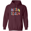 Cozy Season, Fall, Autumn, Groovy Fall Season Pullover Hoodie