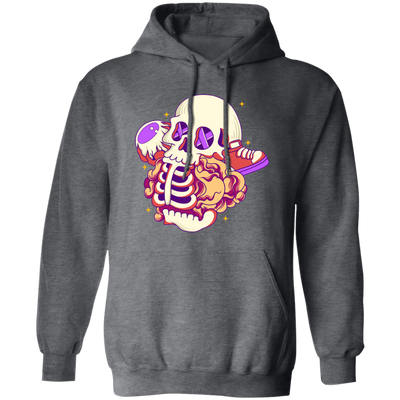 Skull Lover, Sneaker Lover, Skull Eat Sneaker, Psychology Skull Pullover Hoodie