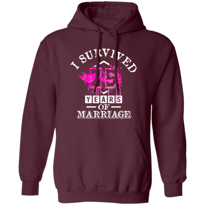 I Survival 25 Years Of Marriage, 25th Anniversary, Love My Wife, Husband Pullover Hoodie