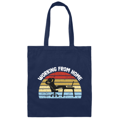 Perfect Gift For Anyone Practising Self Isolation, Work From Home Retro Canvas Tote Bag