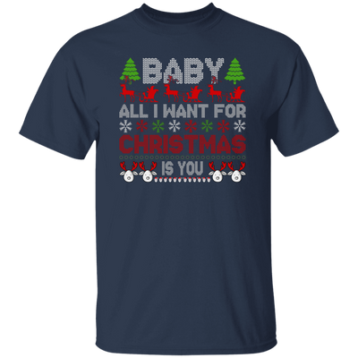 Baby, All I Want For Christmas Is You, Retro Xmas, Love Christmas, Merry Christmas, Trendy Christmas Unisex T-Shirt