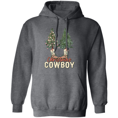 Christmas Tree, Christmas Cowboy, Cowboy, Merry Christmas Pullover Hoodie