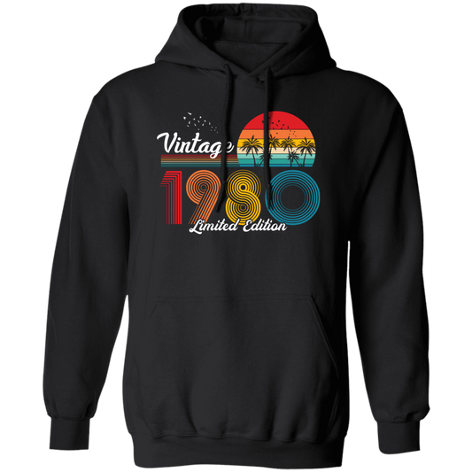 Vintage 1980, 1980 Birthday, 1980 Limited Edition, 1980 Retro Pullover Hoodie