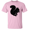 Squirrel Silhouette, Watercolor Squirrel, Animal Silhouette Black Unisex T-Shirt