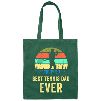 Tennis Dad, Retro Dad Tennis Gift, Vintage Tennis Canvas Tote Bag