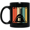 Camping Graphic Vintage, Gift For Camping Lover, Hiking Lover Retro Style Black Mug