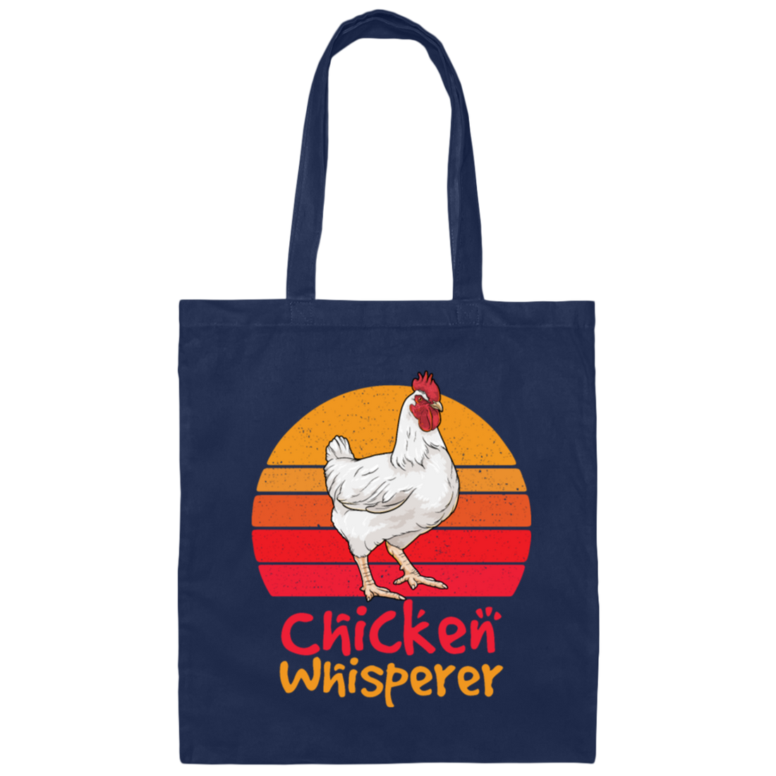 Retro Chickens, Love Chicken Whisperer, Chicken Love Vintage Gift Canvas Tote Bag