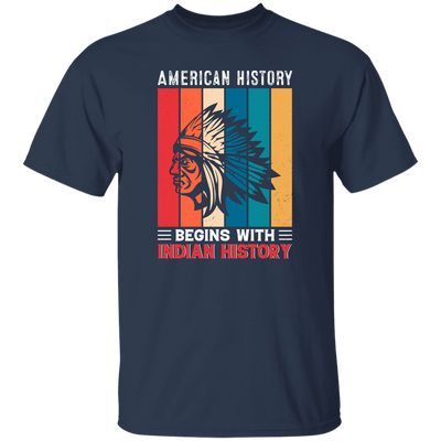 American History Begins With Indian History, Retro Aborigines Unisex T-Shirt