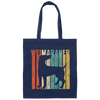 Featuring A Vintage Style, Weimaraner Retro 1970's, Dog Silhouette Cracked Canvas Tote Bag