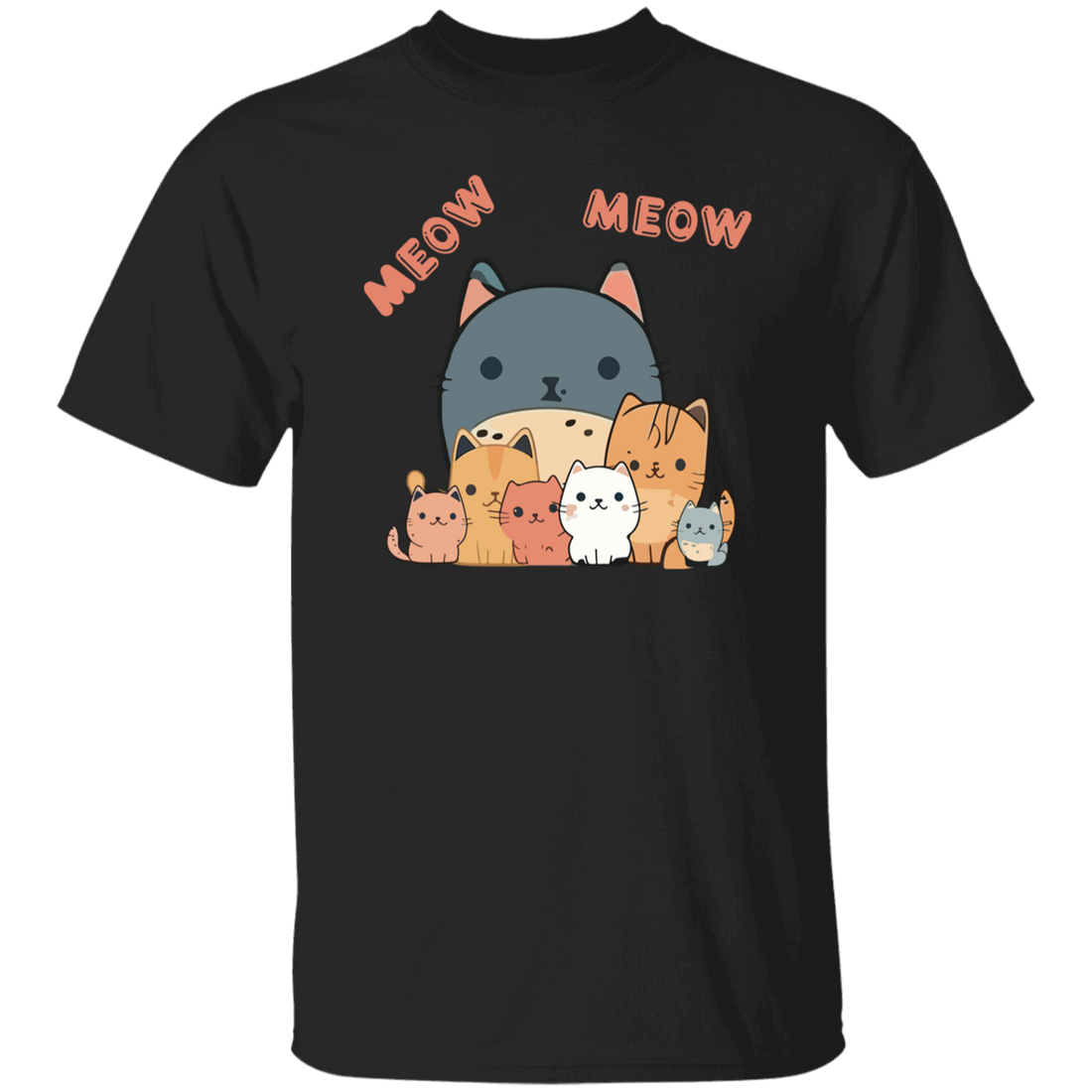 Cute Meow, Cat Lover, Cute Cat, Bundle Of Kitten, Cat Family Unisex T-Shirt