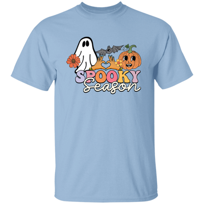 Spooky Season, Groovy Halloween, Boo And Bat Unisex T-Shirt