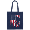Bigfoot 4th Of July, American Love, USA Flag, Patriotic Gift Canvas Tote Bag