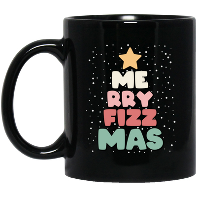 Merry Fizz Mas, Merry Christmas Tree, Cute Fizz Mas, Love Arbonne, Merry Christmas, Trendy Christmas Black Mug