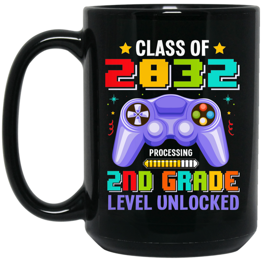 Class Of 2023, Processing 2nd Grade Level Unlocked Black Mug