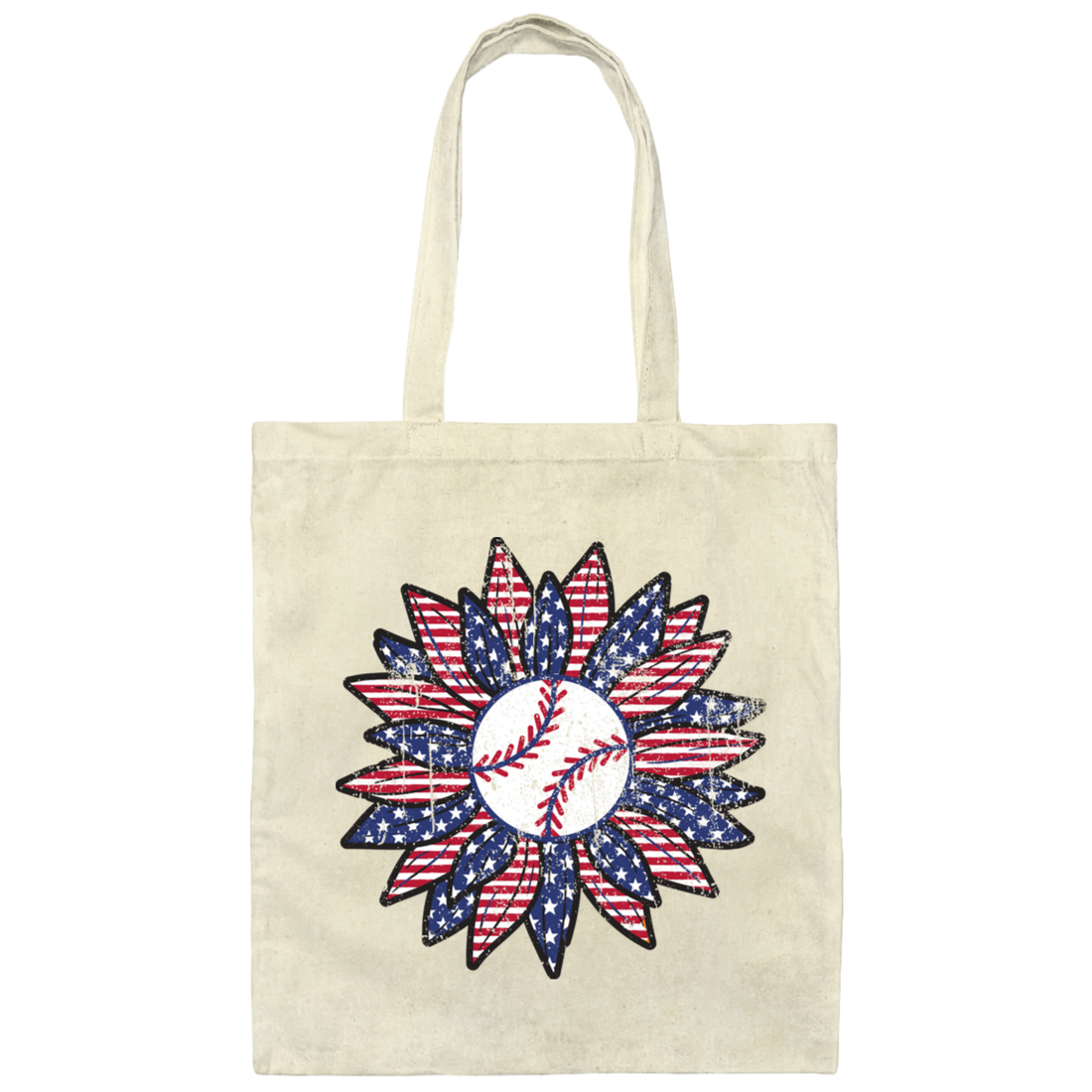 American Baseball, Sunflower Baseball, Leopard Sunflower-2 Canvas Tote Bag