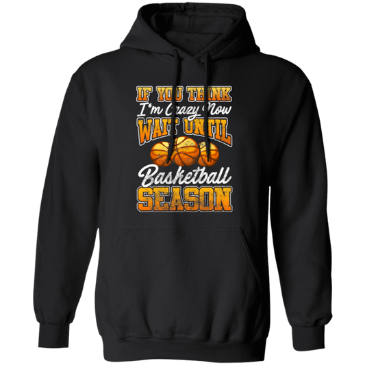 Crazy Basketball Season, Really Love Basketball, Love Basketball Season Pullover Hoodie