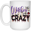 Witches Be Crazy, Crazy Witches, Horror Spiderweb White Mug