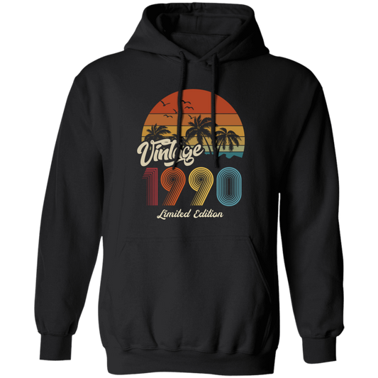 Vintage 1990, 1990 Birthday, 1990 Limited Edition, 1990 Retro Pullover Hoodie