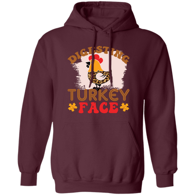 Digesting Turkey Face, Turkey_s Day, Thanksgiving Chicken Pullover Hoodie