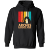 Arches National Park, Retro Arches, Arches Silhouette Pullover Hoodie