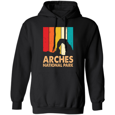 Arches National Park, Retro Arches, Arches Silhouette Pullover Hoodie