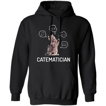 Catematician, Real Cat, Cat Love Math, Mathematics Pullover Hoodie