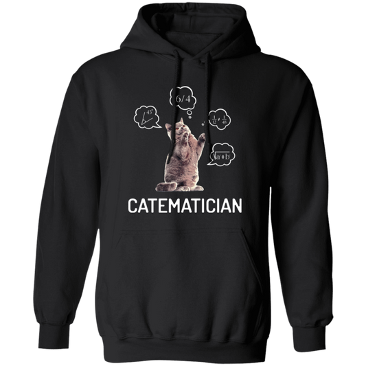 Catematician, Real Cat, Cat Love Math, Mathematics Pullover Hoodie