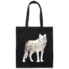 Fox Silhouette, Show Fox, Fox In Abstract, Animal Silhouette Canvas Tote Bag