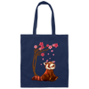 Cute Red Panda Bear, Cherry Blossom Flowers, Sakura Art Gift Canvas Tote Bag