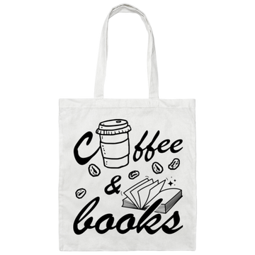 Coffee And Books, Love Coffee, Love Books, Coffee Lover Canvas Tote Bag