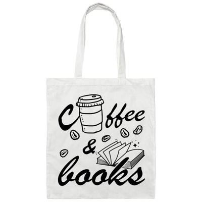 Coffee And Books, Love Coffee, Love Books, Coffee Lover Canvas Tote Bag