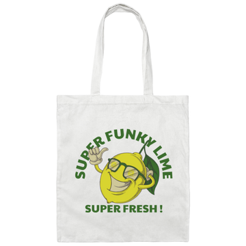 Super Funky Lime Super Fresh, Fresh Lime, Lime Fruit Canvas Tote Bag
