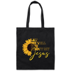 Jesus Believer Gift, Let Me Tell You About My Jesus, Sunflower Jesus Canvas Tote Bag