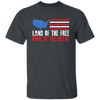 Land Of The Free Home Of The Brave, American Flag Unisex T-Shirt