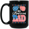 Father's Day, All American Dad, American Sunglasses Black Mug