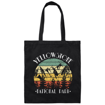 Vintage Yellowstone National Park Retro Canvas Tote Bag