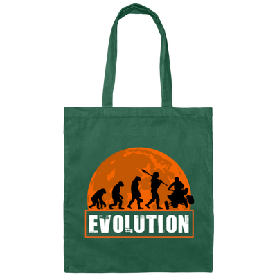 Funny Cool Human Evolution, Four Wheeling, Four Wheeler, 4 Wheeling Gift Canvas Tote Bag